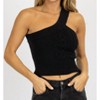Women's CABLEKNIT ONE SHOULDER SWEATER TOP - CRESCENT - 3 of 4