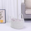 REGALWOVEN Woven Handcrafted Odorless Cotton Rope Storage Basket with Hanldes 2 Pcs - 4 of 4