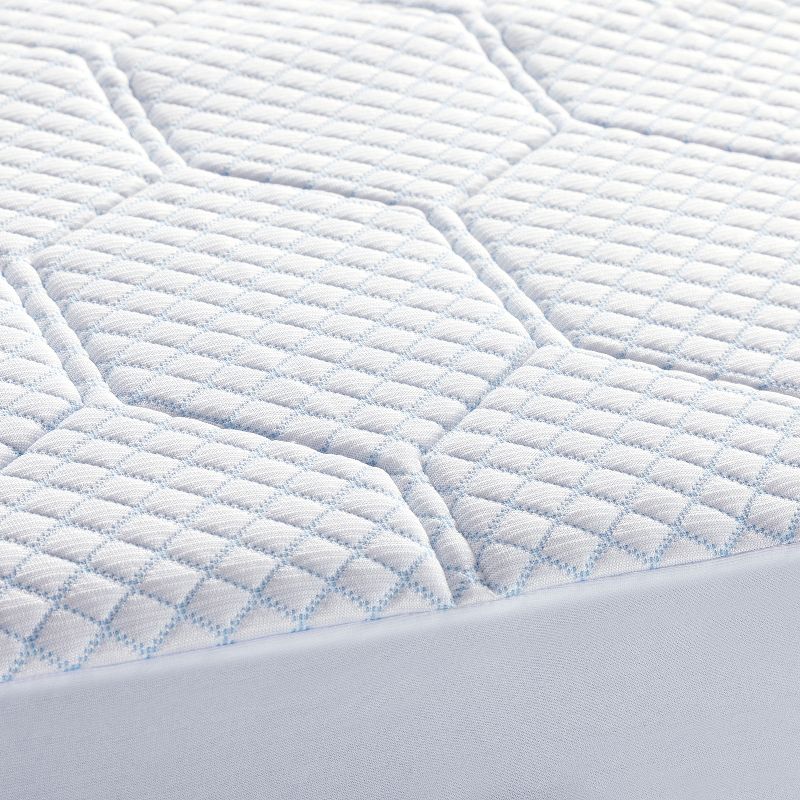 Vibe Cooling Quilted Memory Foam Mattress Pad, 3 of 8