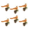 Glittered Glass Bird and Piencone Ornament (Set of 6) - 2 of 3