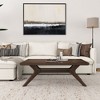 Plank+Beam Solid Wood Cross Leg Rectangular Coffee Table, 48" Coffee Table for Living Room - 2 of 4