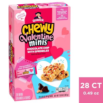 Quaker Valentine's Chewy Chocolate Chip Minis - 13.8oz/28ct