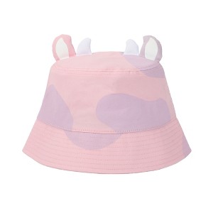 Squishmallows Patty The Cow Adult Pink Bucket Hat With 3D Ears & Horns - 1 of 4