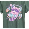 Women's - Instant Message - Kawaii Racoon Gamer Short Sleeve Graphic T-Shirt - 2 of 4