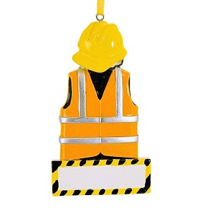 Polarx 3.75 In Hard Hat Hero Christmas Tree Ornament , Christmas Decor Construction  Worker Attire (1PC) - 1 of 4