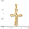 Black Bow Jewelry 14k Yellow Gold 1/20 Ctw Diamond Passion Cross Pendant, 18 x 33mm - 4 of 4