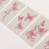 Unique Bargains Adult Realistic Butterfly Fake Tattoos Rose Red 6 Pcs - 3 of 4