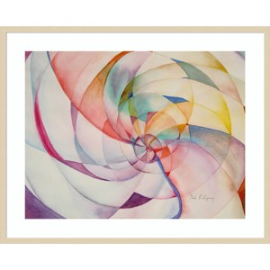 41" x 33" Endless Circles by Neela Pushparaj Wood Framed Wall Art Print - Amanti Art: Contemporary Lithograph, Hardwood Frame - 1 of 4