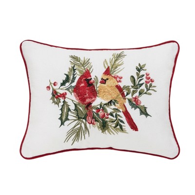 C&F Home Cardinal Duo Berry Botanical Pillow