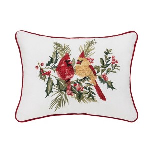 C&F Home Cardinal Duo Berry Botanical Pillow - 1 of 4