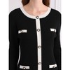 INSPIRE CHIC Women's Knit Long Sleeve Contrast Color Midi Sweater Dress - 4 of 4