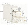 Gulches Wood End Table (White) 2-Drawer Narrow Side Table, No Assembly Required Slim Chair Side Table with Finished Back - 3 of 3