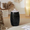 CAVINAS Flower Patten Ceramic Tile Outdoor Patio End Table,Waterproof Small Side Table for Patio,Garden,Balcony - 2 of 4