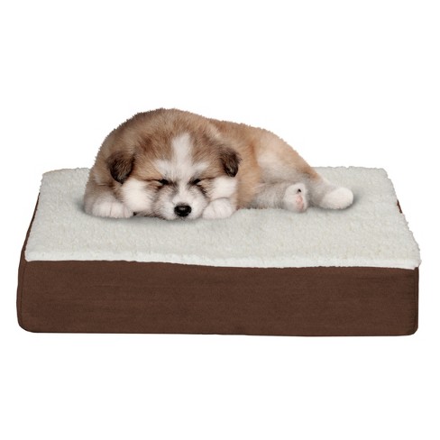 A Dogs Life Taupe Shag Orthopedic Crate Mat Dog Bed