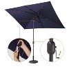 PAGED Rectangle Patio Umbrella Modern Market Umbrella with Push Button Tilt, Crank and 6 Ribs for Garden and Poolside, Base Not Included - 2 of 4