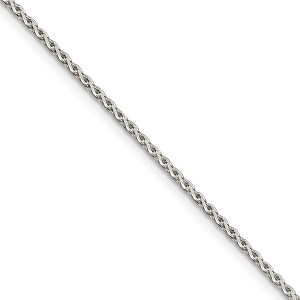 Black Bow Jewelry 1.5mm Sterling Silver, Diamond Cut Solid Spiga Chain Necklace - 1 of 4