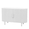 Curved Design Light Luxury Sideboard with Adjustable Shelves - 3 of 4