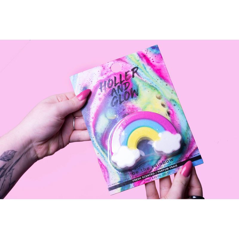 Holler and Glow Be The Rainbow Fresh Bath Bomb - 4.2oz, 5 of 6