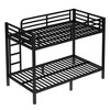 Sapphtopaz Bunk Bed with Metal Ladder & Guardrail,Space-Saving Bunk Beds for Teens and Adults Noise Reduced Bed Frame for Bedroom - 4 of 4