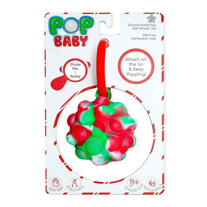 Pop Baby by JennZ Holiday 3D Popper Ball Stroller Toy, 2 of 5
