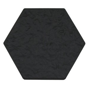 Garden Central 10 Pack 13" x 15" Stomp Hex Decorative Stepping Stones, Outdoor Yard Decoration Kit for Gardening and Landscaping, Black - 1 of 4