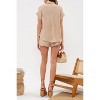 August Sky Women's Gauze Button Up and Shorts Set - 2 of 4
