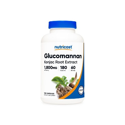Nutricost Glucomannan Capsules (600 MG) (180 Capsules)