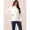 Seta T Women's High Neck Long Sleeve Loose Casual Sweater - image 2 of 4