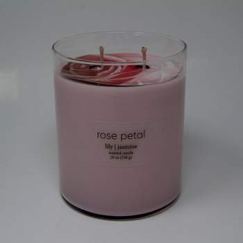 19oz Glass Jar 2-Wick Rose Petal Candle - Room Essentials™