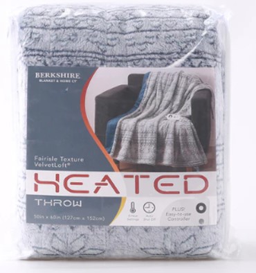 Textured Sherpa Heated Throw
