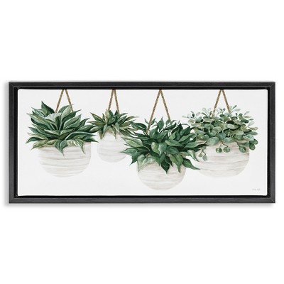 Stupell Industries Hanging Planters House Plants, 25" x 11"