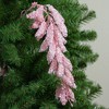 Northlight 34" Pink Glitter Hanging Pine Christmas Spray - 3 of 3