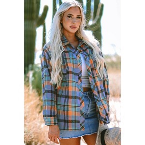 Plaid Print Loose Vintage Shirt - 1 of 1
