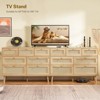 USIKEY 47.2''Wide 7 Drawer Dresser for Bedroom, Rattan Dresser Chest of Drawers - 4 of 4