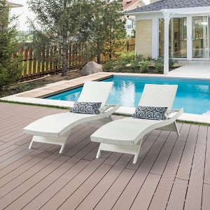 Probe Hues 2 PCS Wicker Patio Lounge Chair with 5-Ajustable Backrest and Pillow - 1 of 4