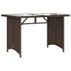vidaXL Patio Sofa Set with Cushions Table and Modular Sofas 6 Piece Poly Rattan - Brown Glass - 3 of 4