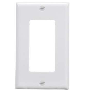 Monoprice 1-Gang Dcor Wall Plate - White  for Home ,Office, Personal Install