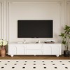 Whisen Cream Style Media Console TV Stand for TVs up to 75" with Arched Doors and 2 Drawers - 2 of 4