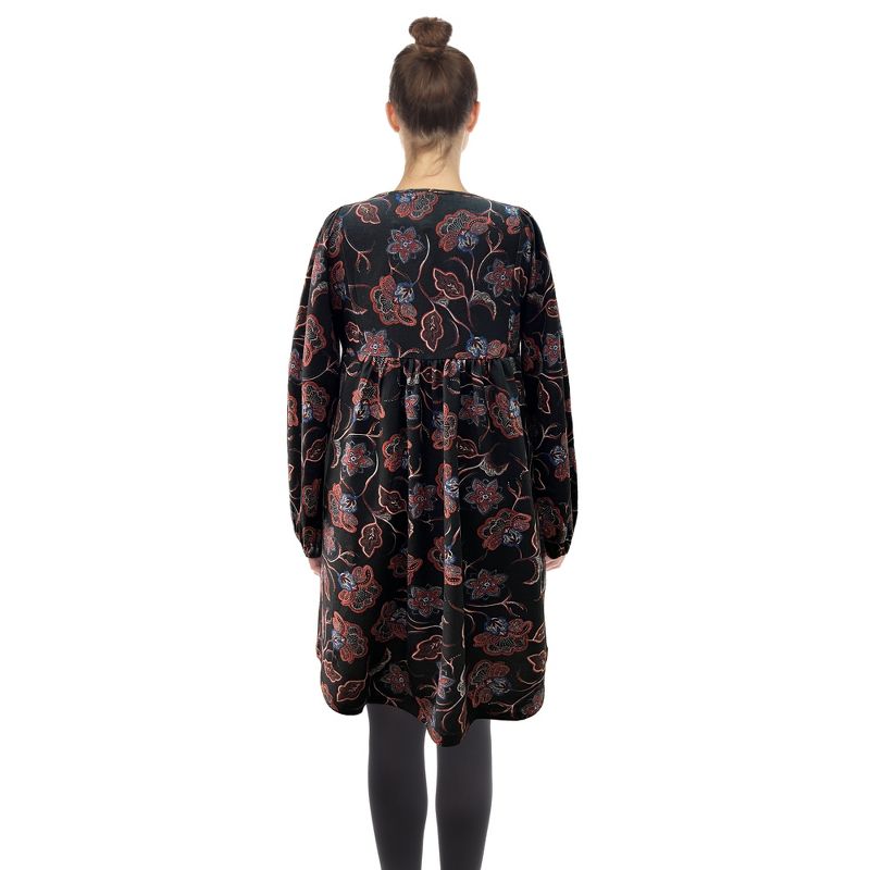 Women's Paisley Floral Embroidered Sweater Dress, 3 of 5