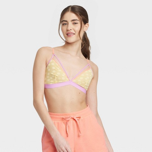 Women's Mesh Strappy Colorblock Bralette - Colsie™ : Target