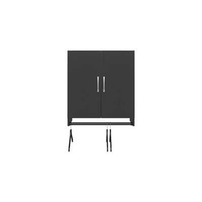 RealRooms Basin 2 Door Wall Storage Cabinet with Hanging Rod