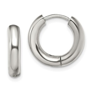 Chisel Stainless Steel Polished 3.5mm Hinged Hoop Earrings - 1 of 4