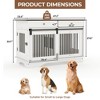 47" Dog Furniture Crate w/ 2 Storage Draws & Removable Divider & Triple Door Design for Large/Medium/Small Dogs - 4 of 4