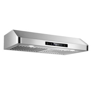 Under Cabinet Range Hood 700CFM, 3 Speed fan, 3 Min Delay Shutdown, 30 inch Kitchen Stove Vent Hood with 2 Dishwasher-Safe Stainless Steel Filters - 1 of 4