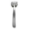 Slickblue Women's Halo Engagement Style Ring, Clear CZ Center with 4 Accents, Silver Steel Finish, Sizes 5–10 - 4 of 4