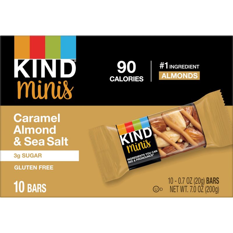 KIND Minis Caramel Almond Sea Salt - 7oz/10ct, 3 of 11