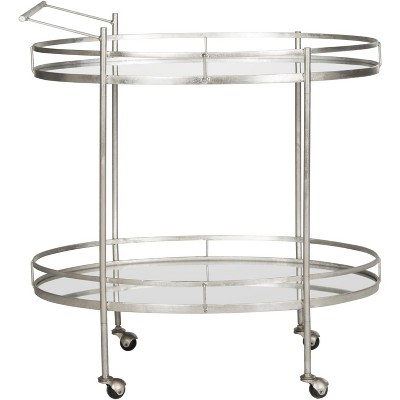 Dante Bar Cart - Silver/Mirror - Safavieh