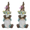 Tree Trunk Gnome Stack – Set of 2, 10"H Whimsical Resin Figurines by Melrose - 3 of 3