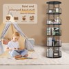 SEVOBAL Rotating Bookshelf Tower 5 Tier, Spinning Bookcase, Revolving 360 Book Shelf Narrow Tall Bookcase, Black, 17.7"*17.7"*62.2" - 2 of 4