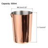 Unique Bargains Portable Spout Smooth Stainless Steel Cocktail Wine Shaker Rose Gold - 2 of 4